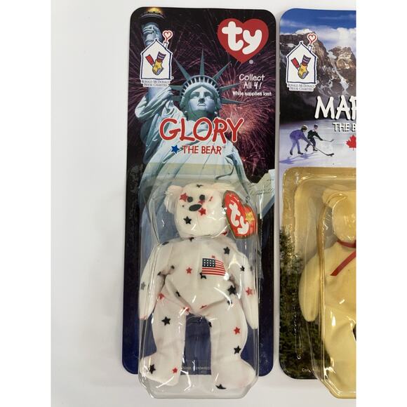 McDonald’s Happy Meal Ty Beanie Babies 1999 International Bear Bundle (4pcs) - Picture 2 of 13